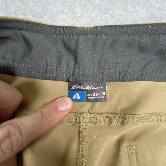 Eddie Bauer First Ascent Pants Mens 38 x 30 Khaki Tan Convertible Nylon Cargo - Picture 11 of 15